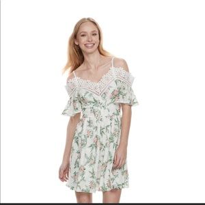 Cold shoulder floral dress